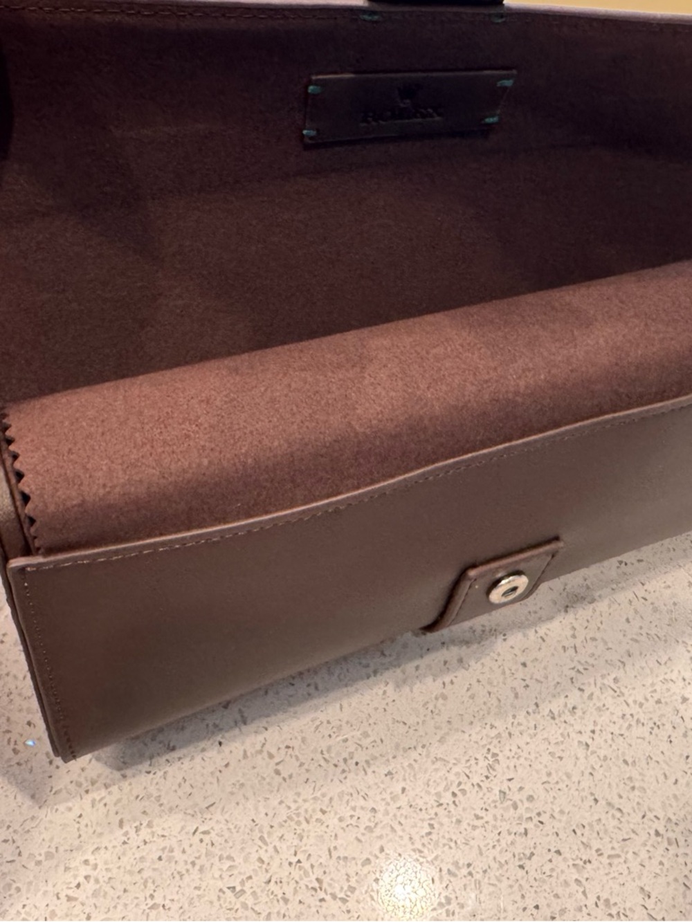 Rolex Dark Brown Leather Watch Travel Roll - Picture 3 of 9